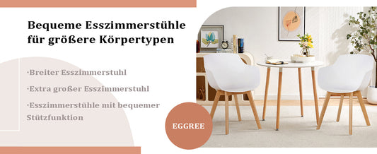 Bequeme Esszimmerstühle für größere Körpertypen