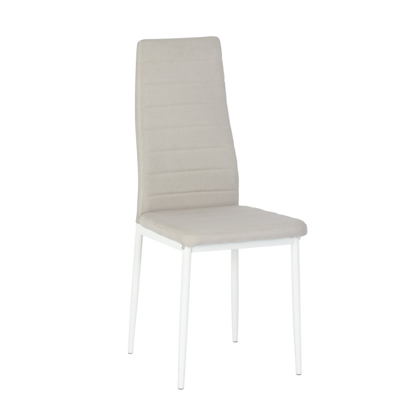 Moderne gepolsterte Esszimmerstühle (6er-Set) – Beige/Grau – ANN