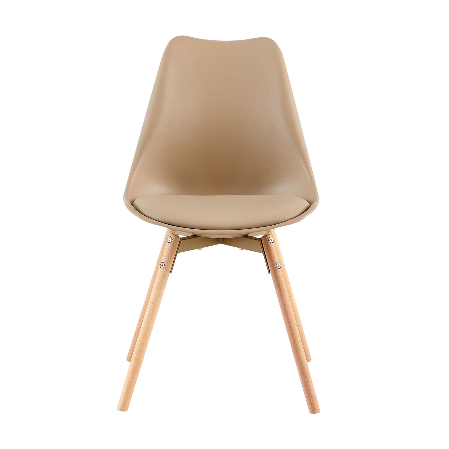 OATS 4er-Set Esszimmerstühle, gepolstert, Khaki/Helles Khaki