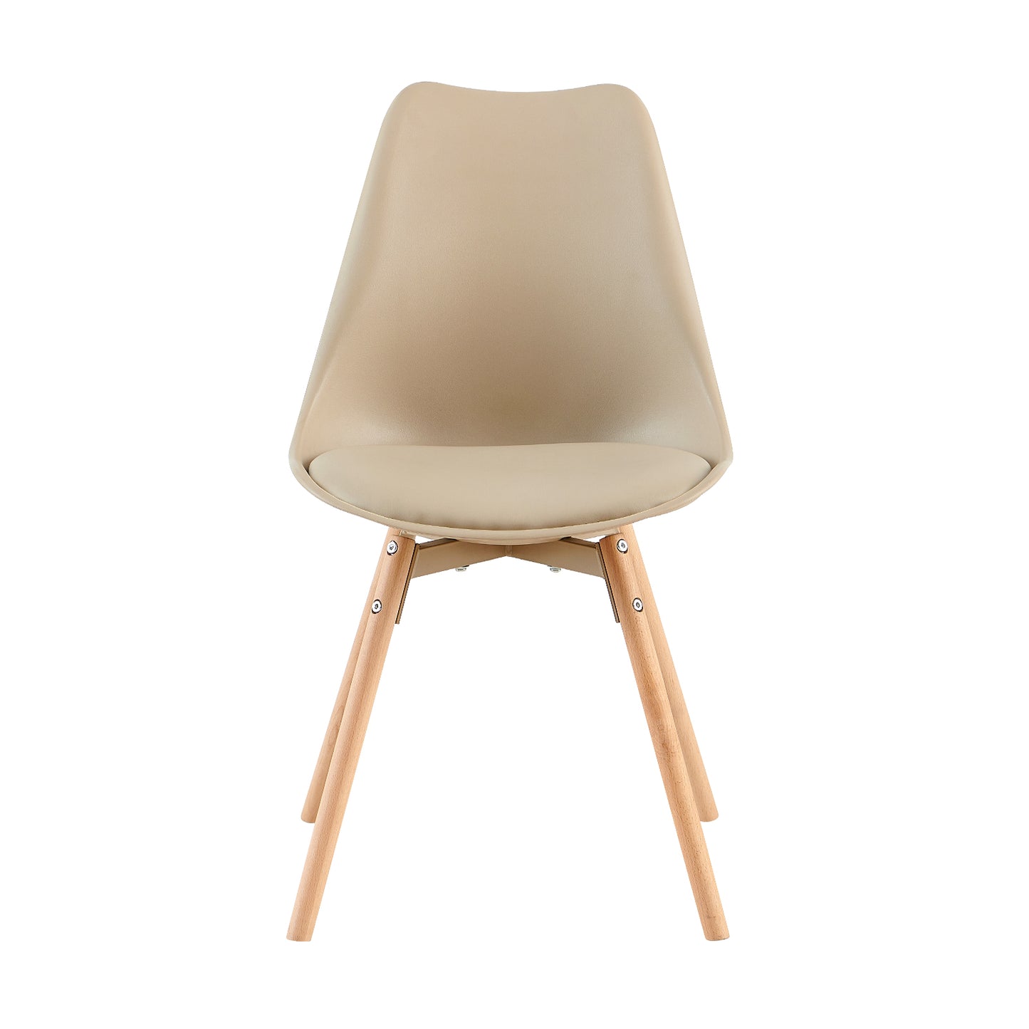 OATS 4er-Set Esszimmerstühle, gepolstert, Khaki/Helles Khaki