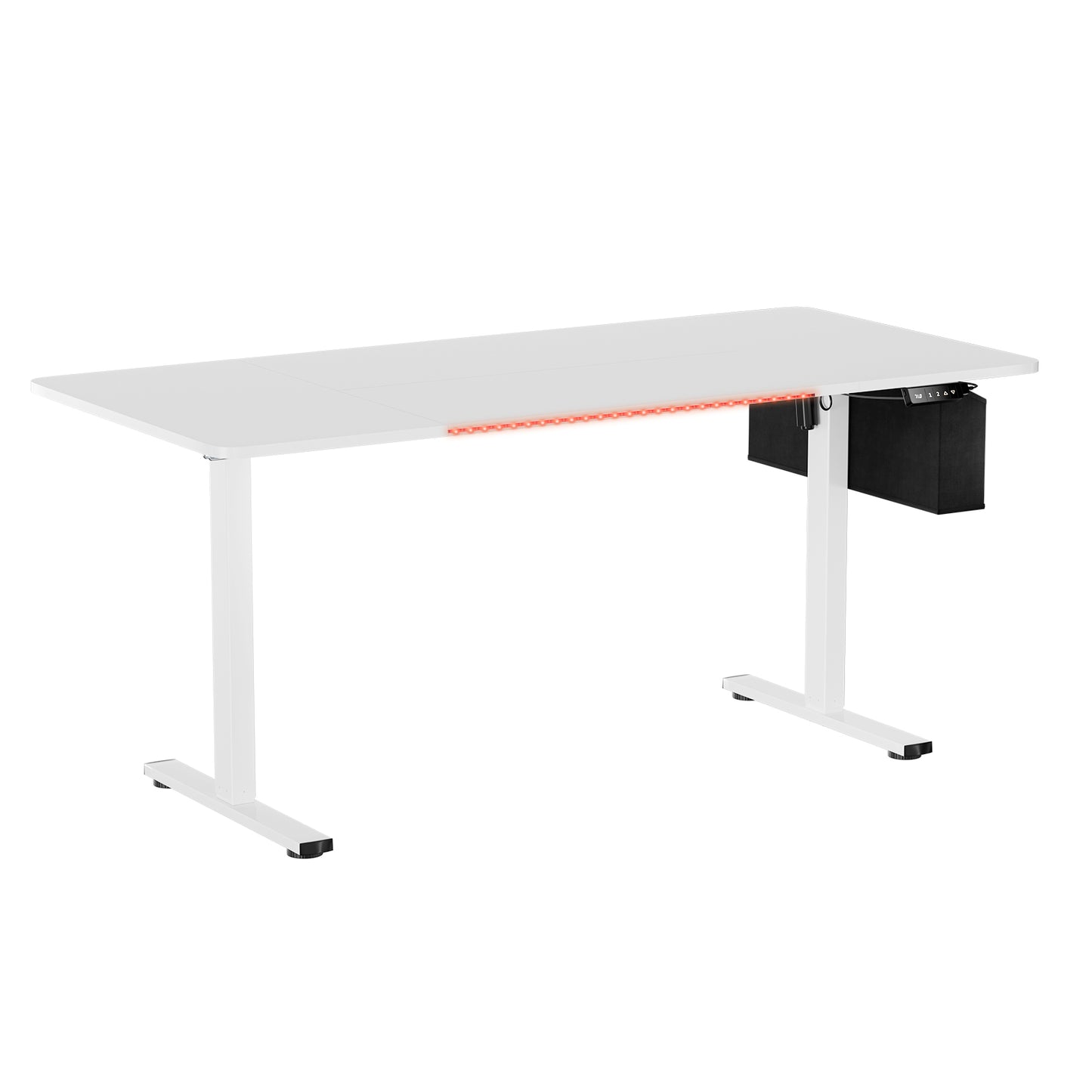 Elektrisch höhenverstellbarer Schreibtisch 160 x 75 cm, weiß-DUMONT