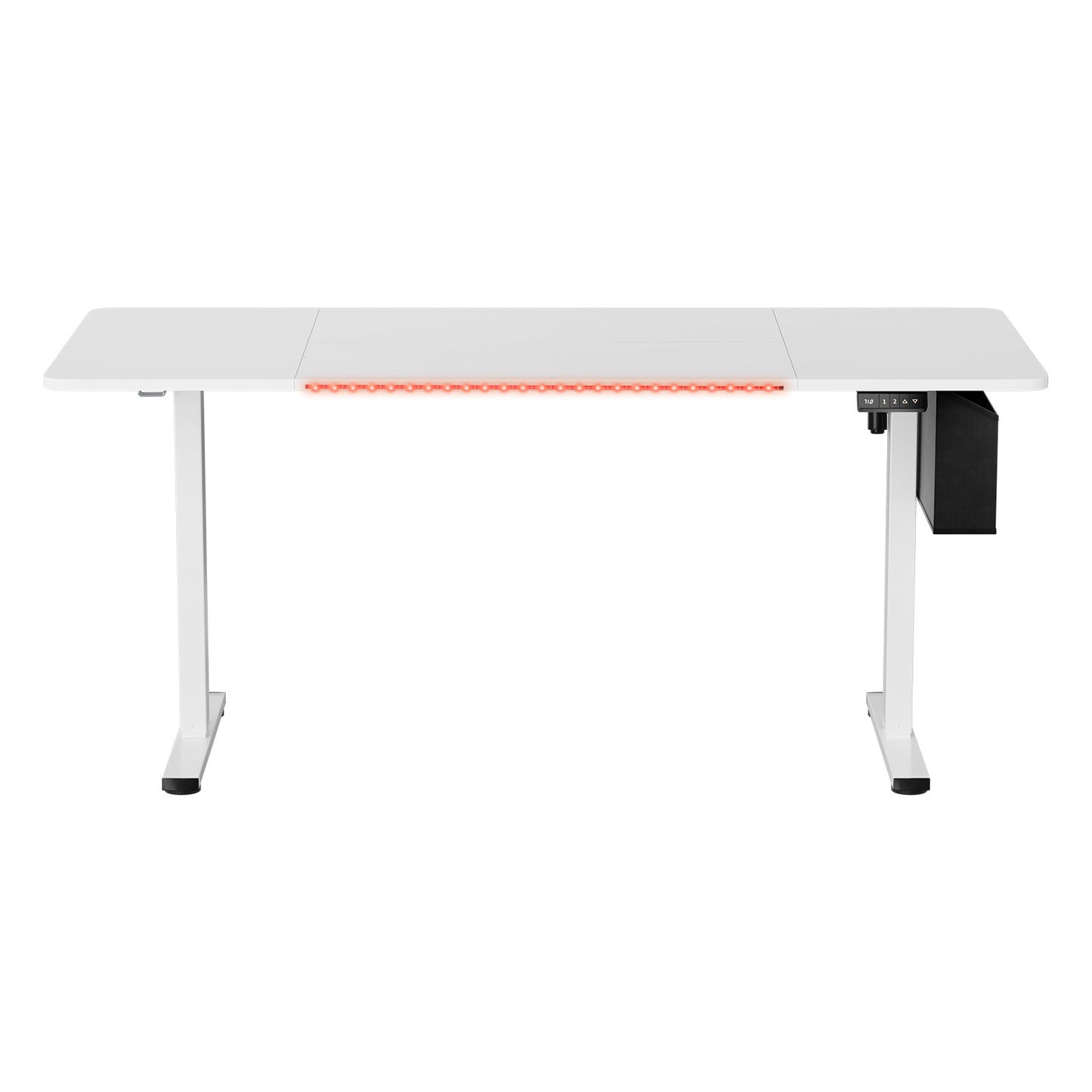 Elektrisch höhenverstellbarer Schreibtisch 160 x 75 cm, weiß-DUMONT