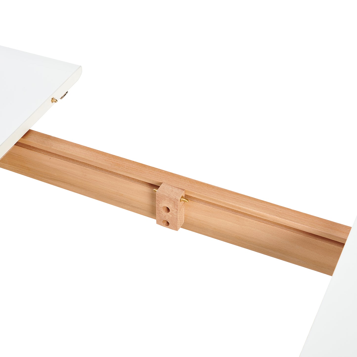 DUVALL Ausziehbarer Esstisch rechteckig weiß 120-160 cm