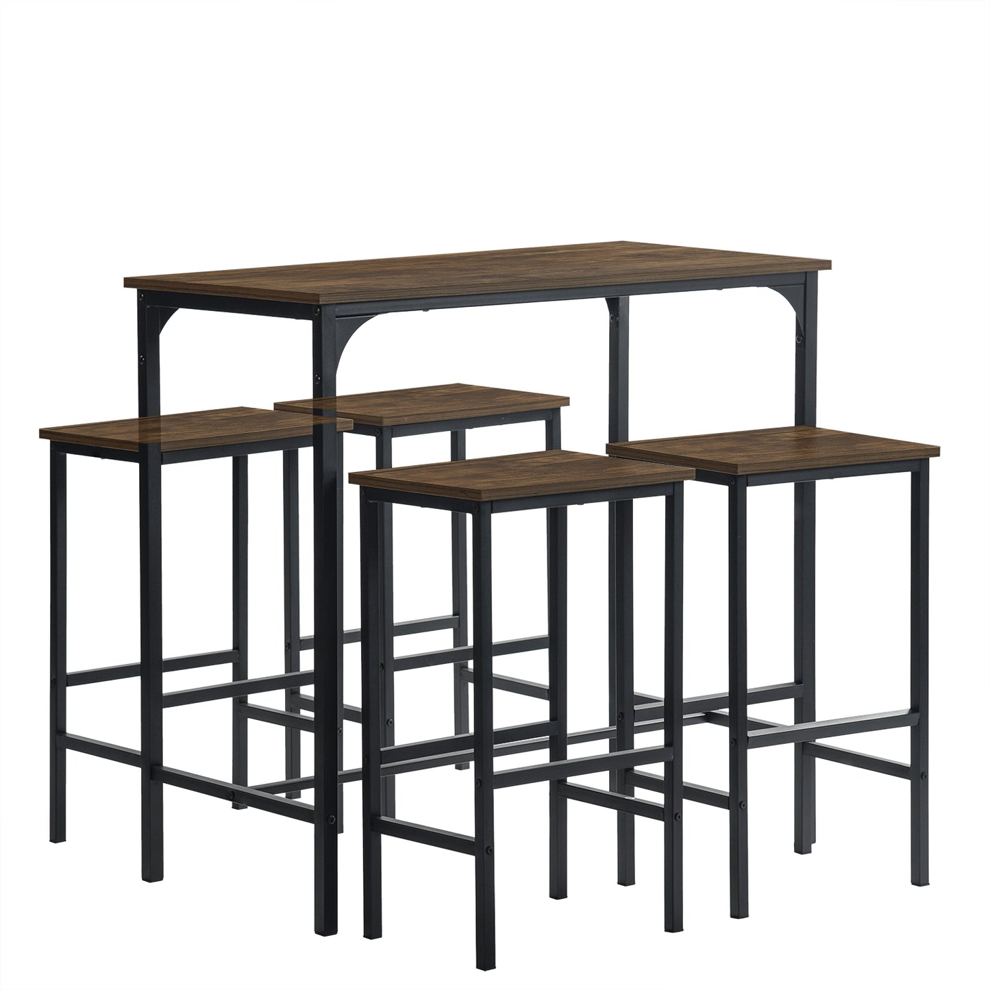 FAIRMAN Bartisch und 4 Stühle – Grau