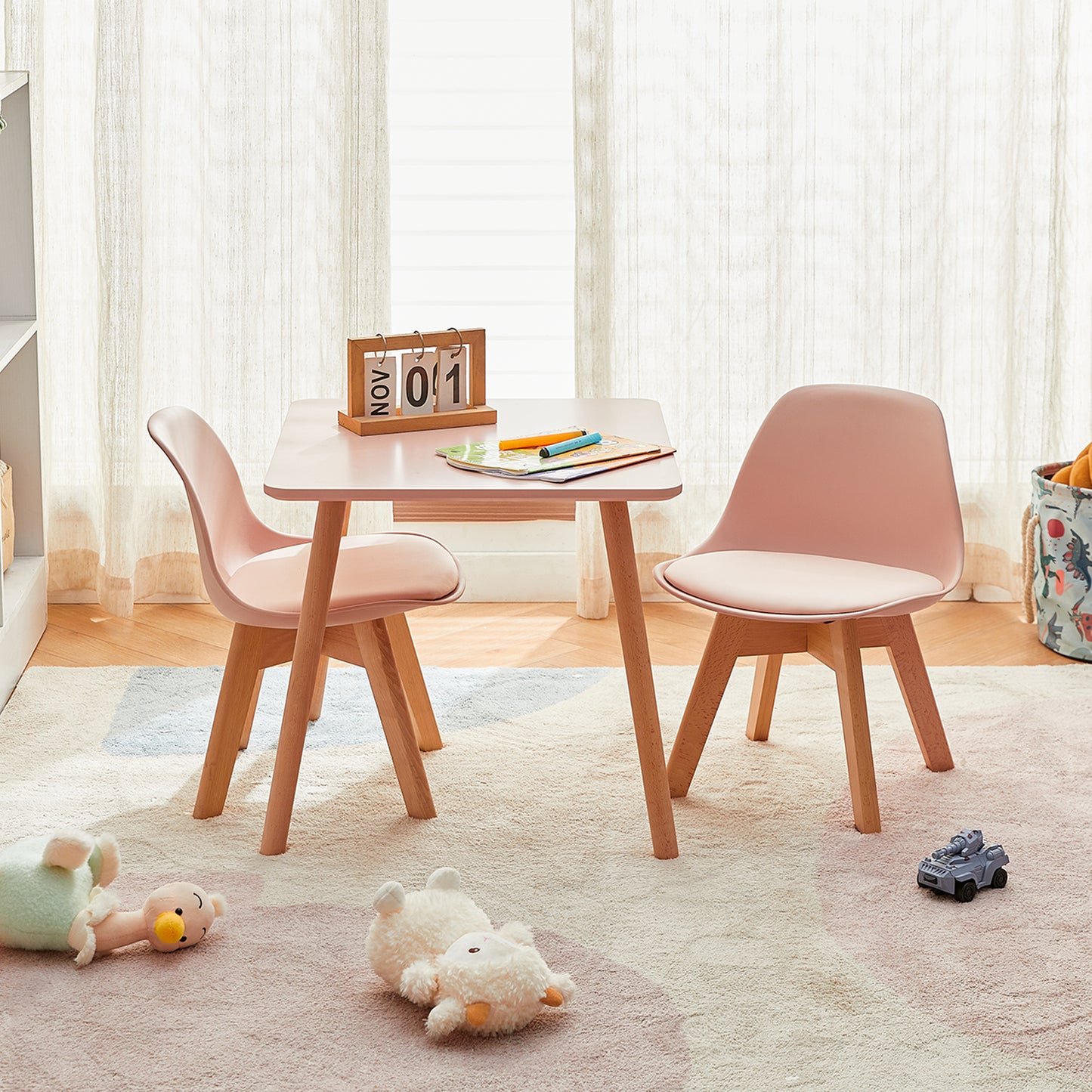 Kindertische und -stühle sind für Kinder im Alter von 3–5 Jahren geeignet-AUBURN