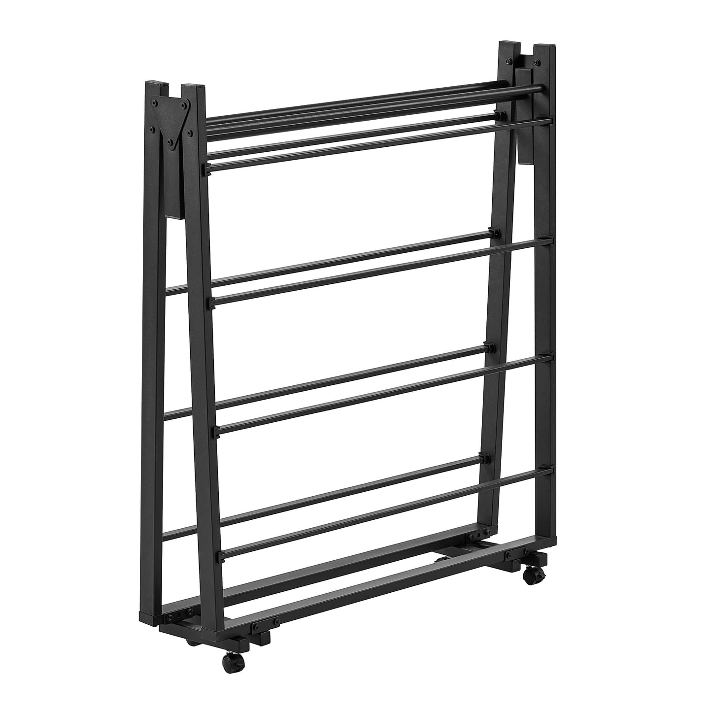 LIA Einzel-/Doppelklappbett aus Metall 94 x 196 cm/143 x 196 cm – Schwarz