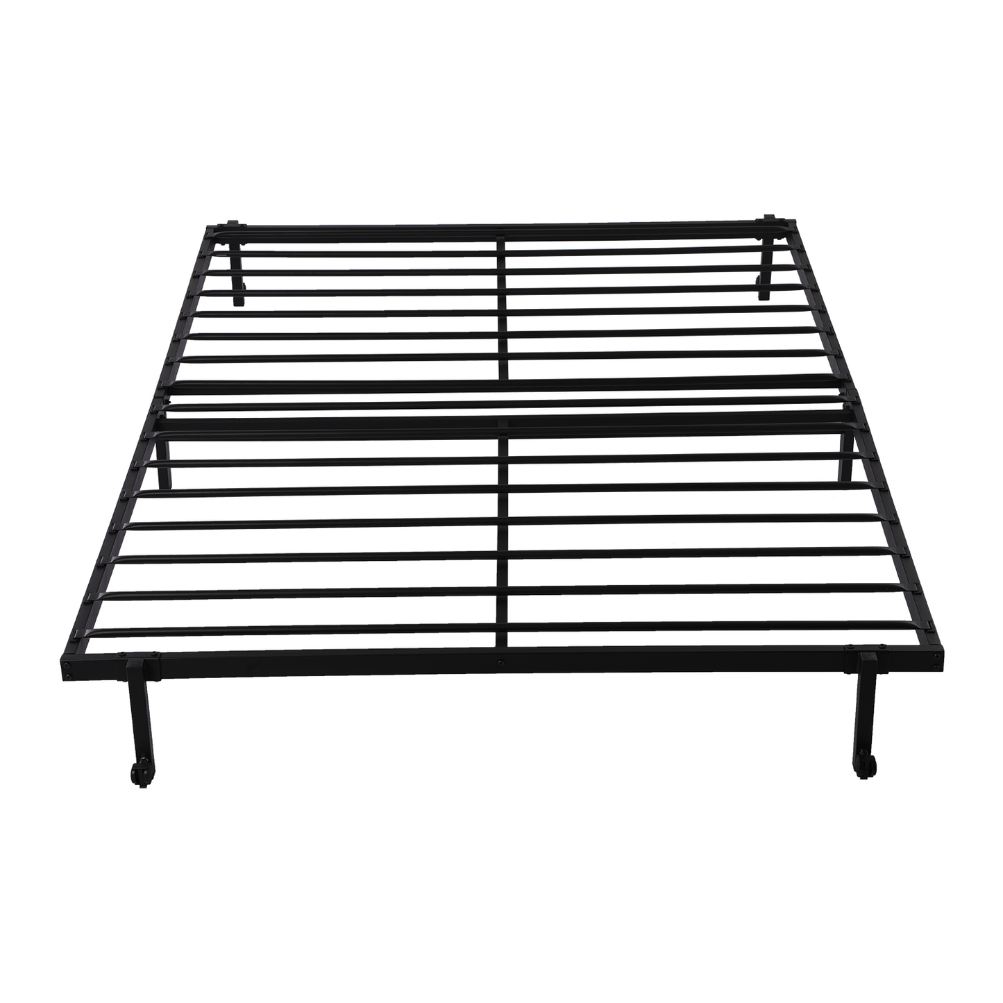 LIA Einzel-/Doppelklappbett aus Metall 94 x 196 cm/143 x 196 cm – Schwarz