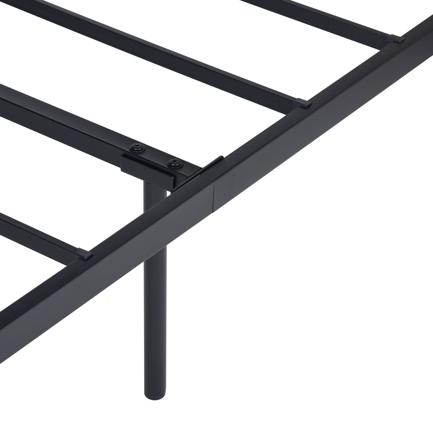 PRIMO Einzelbett aus Metall – Schwarz, 2er-Set