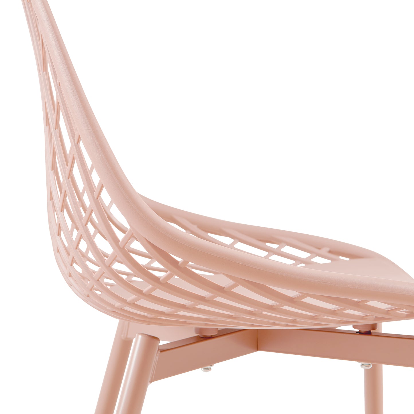 Morandi Color Metal Side Chair (4er-Set) - Bohnenpaste/Eiscremegrün/Khaki-MILAN
