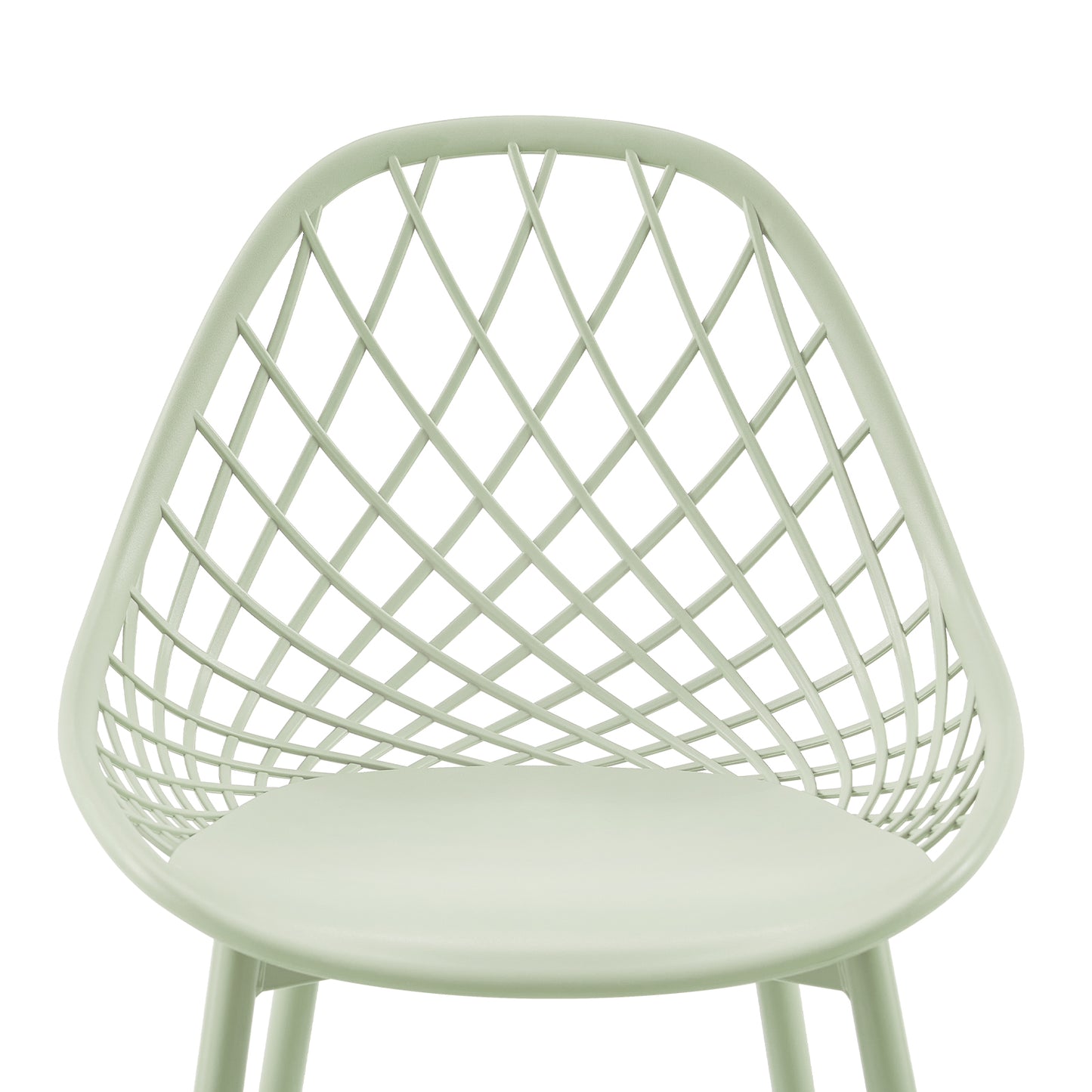 Morandi Color Metal Side Chair (4er-Set) - Bohnenpaste/Eiscremegrün/Khaki-MILAN