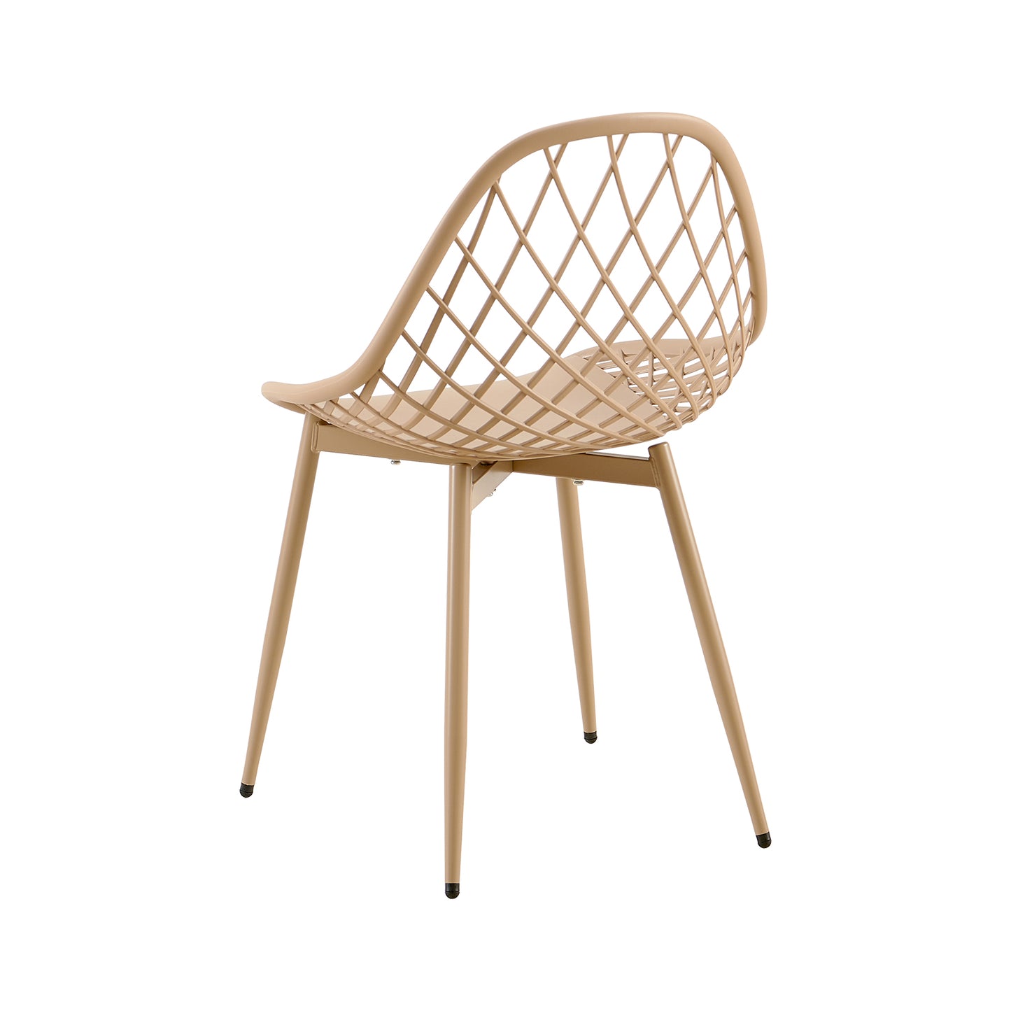 Morandi Color Metal Side Chair (4er-Set) - Bohnenpaste/Eiscremegrün/Khaki-MILAN