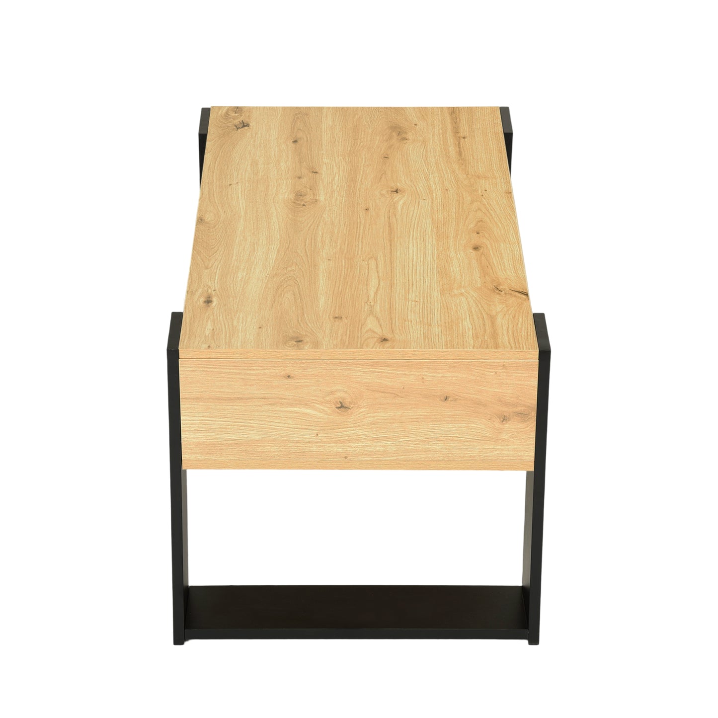 Couchtisch mit Regalen, Goldene Eiche - OWENS