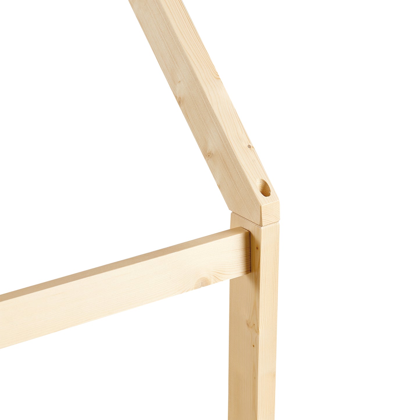 Kinderbett Hausbett Kinder-Einzelbett Holz/Weiß – PINEY
