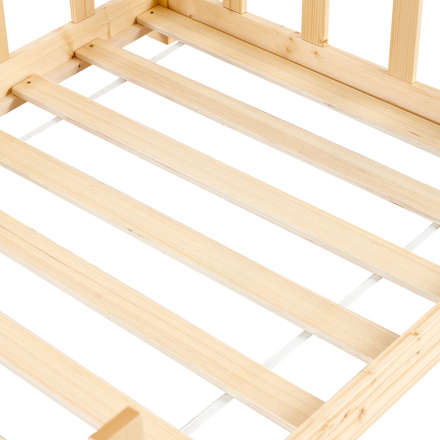 Kinderbett Hausbett Kinder-Einzelbett Holz/Weiß – PINEY