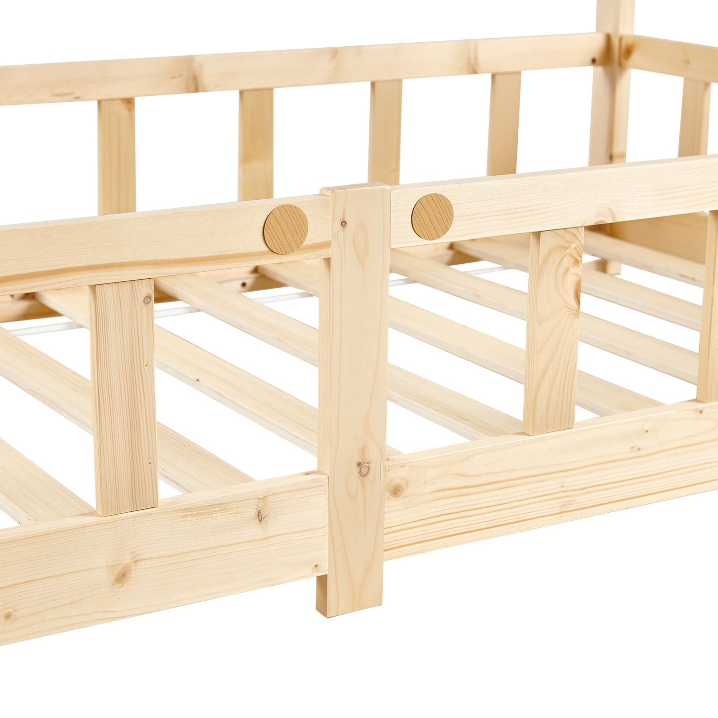 Kinderbett Hausbett Kinder-Einzelbett Holz/Weiß – PINEY
