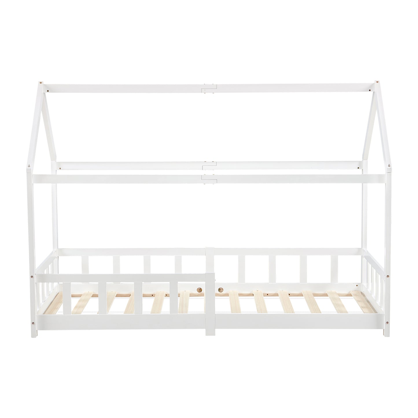 Kinderbett Hausbett Kinder-Einzelbett Holz/Weiß – PINEY