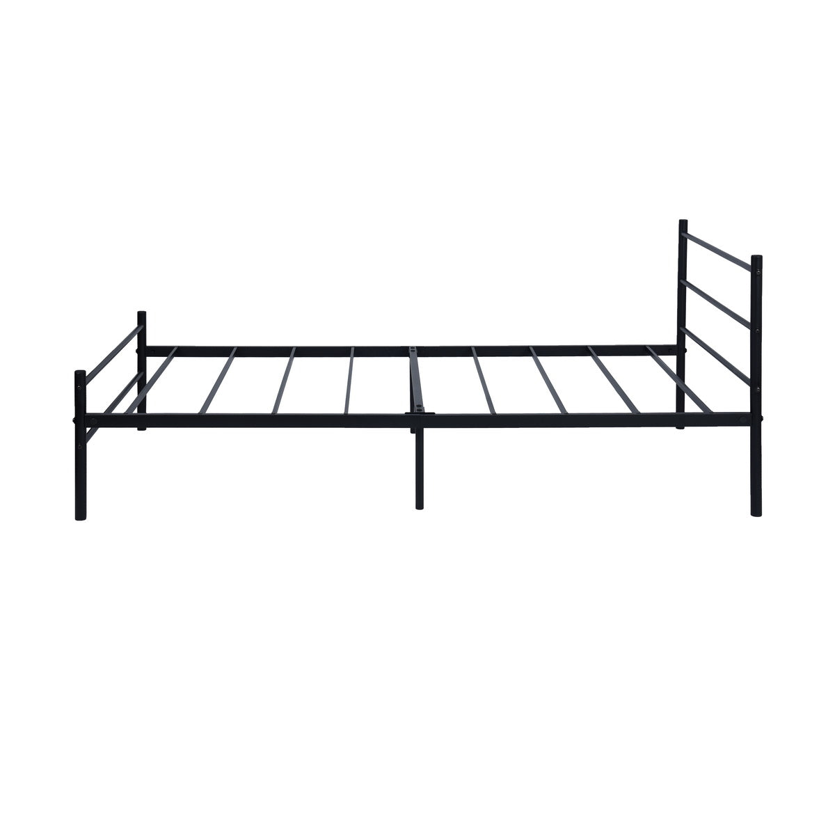 PRIMO Einzelbett aus Metall – Schwarz, 2er-Set
