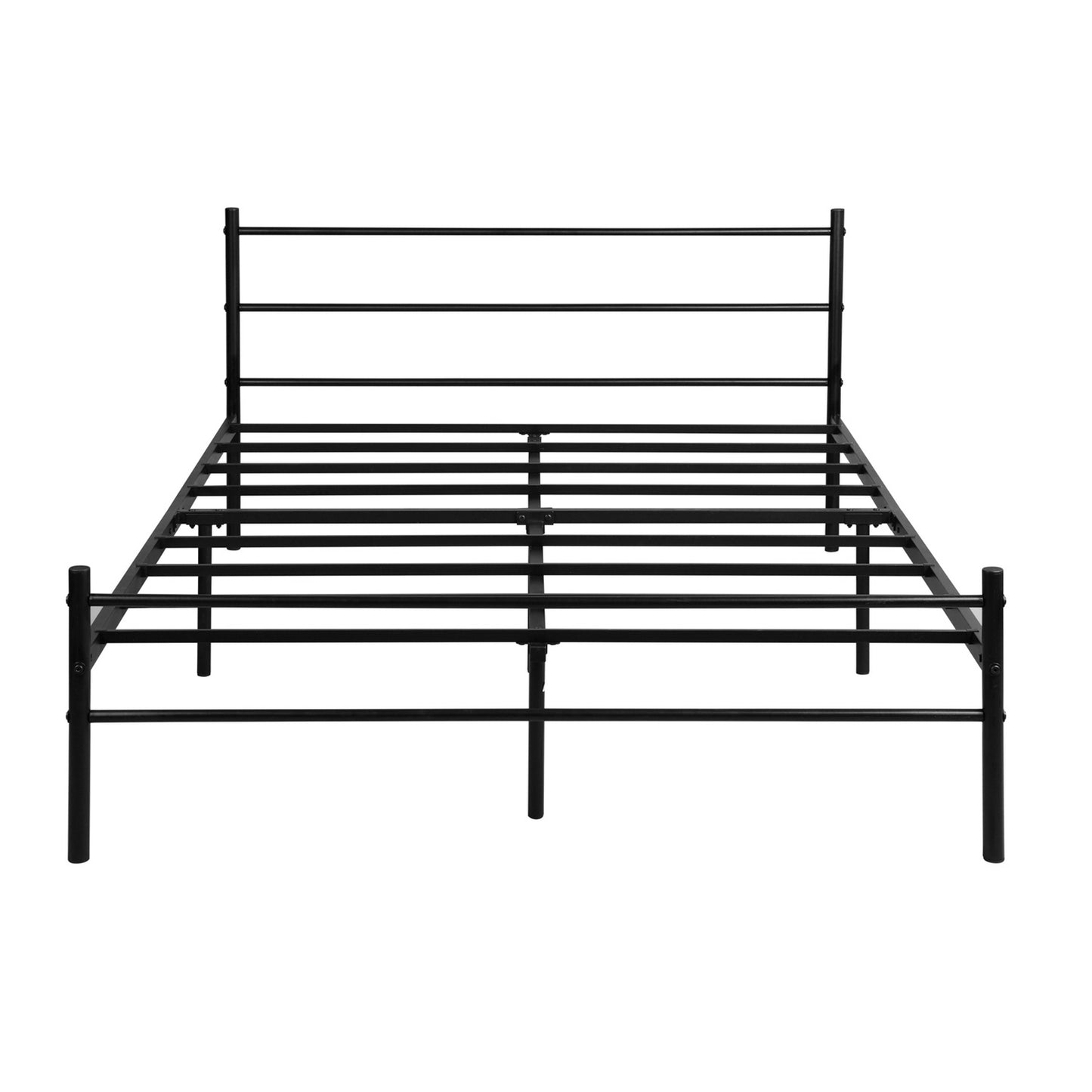 PRIMO Einzel-/Doppelbett aus Metall 94 * 196 cm/143 * 196 cm - Schwarz/Weiß