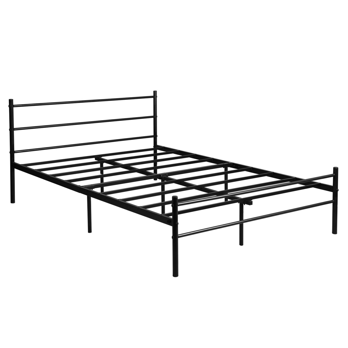 PRIMO Einzel-/Doppelbett aus Metall 94 * 196 cm/143 * 196 cm - Schwarz/Weiß