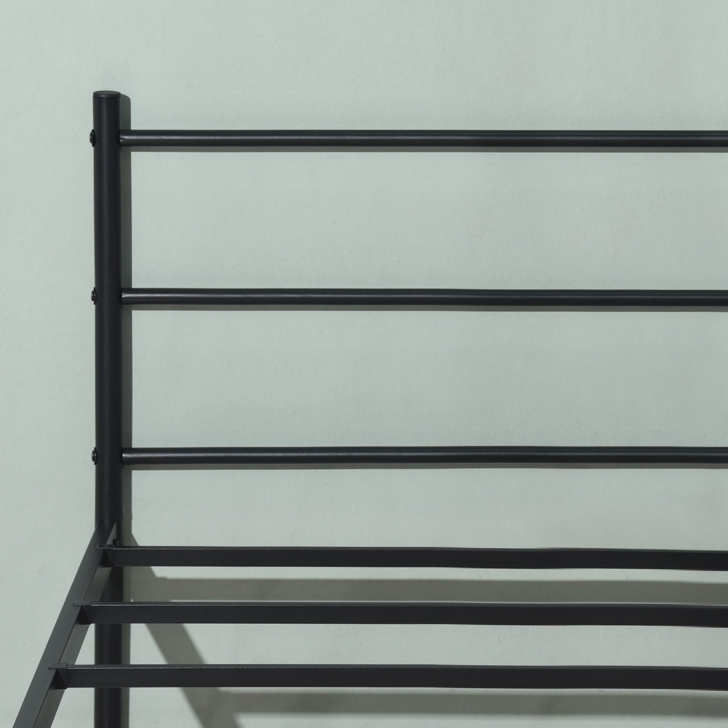 PRIMO Einzel-/Doppelbett aus Metall 94 * 196 cm/143 * 196 cm - Schwarz/Weiß