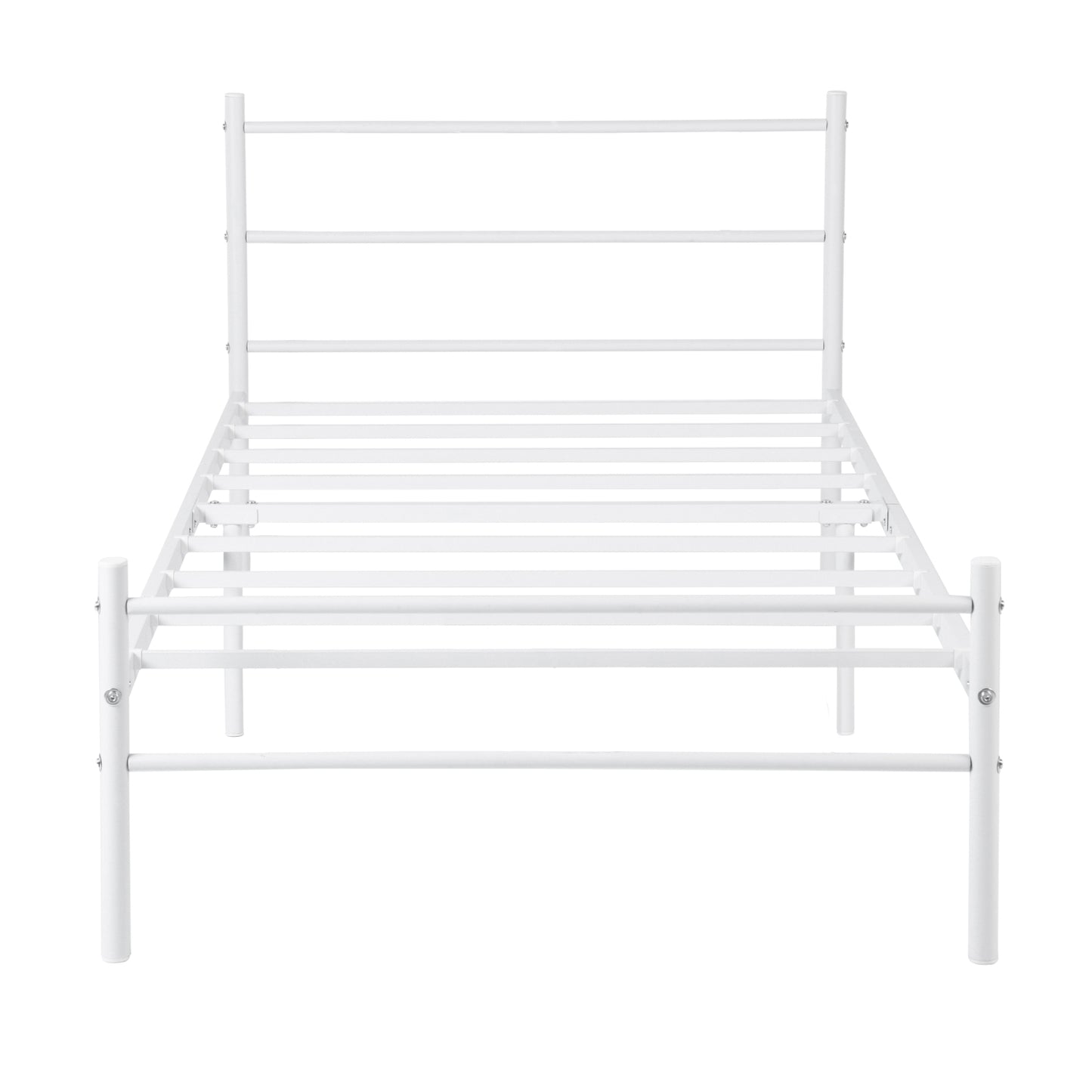 PRIMO Einzel-/Doppelbett aus Metall 94 * 196 cm/143 * 196 cm - Schwarz/Weiß