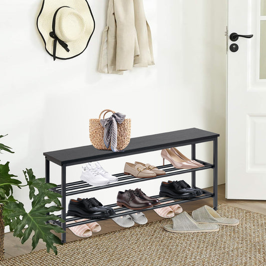 3-Stöckige Schuhbank und Badezimmerregal, 100 cm Schuhregal – SATSOP