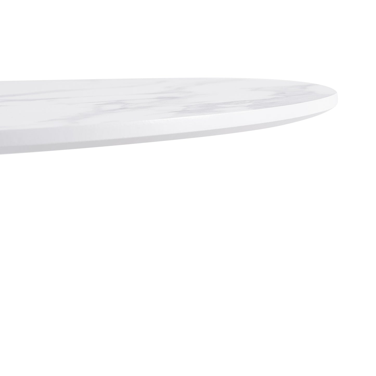 TULIP Runder Esstisch ohne Lücken, 75 cm - Schwarz/Weiß/Marmor