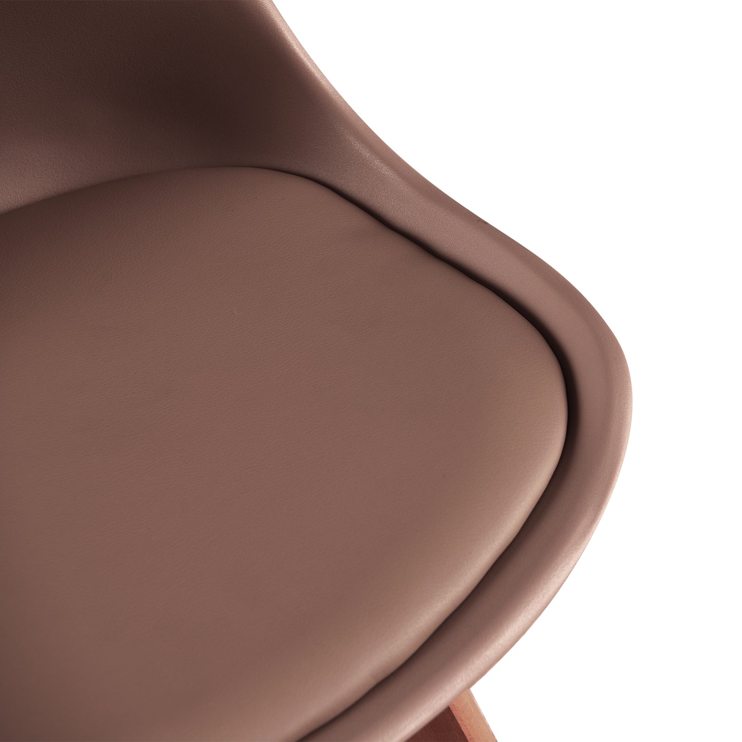 TULIP Stuhl für Waschtisch, Gepolstert (2/4er-Set) – Schokolade