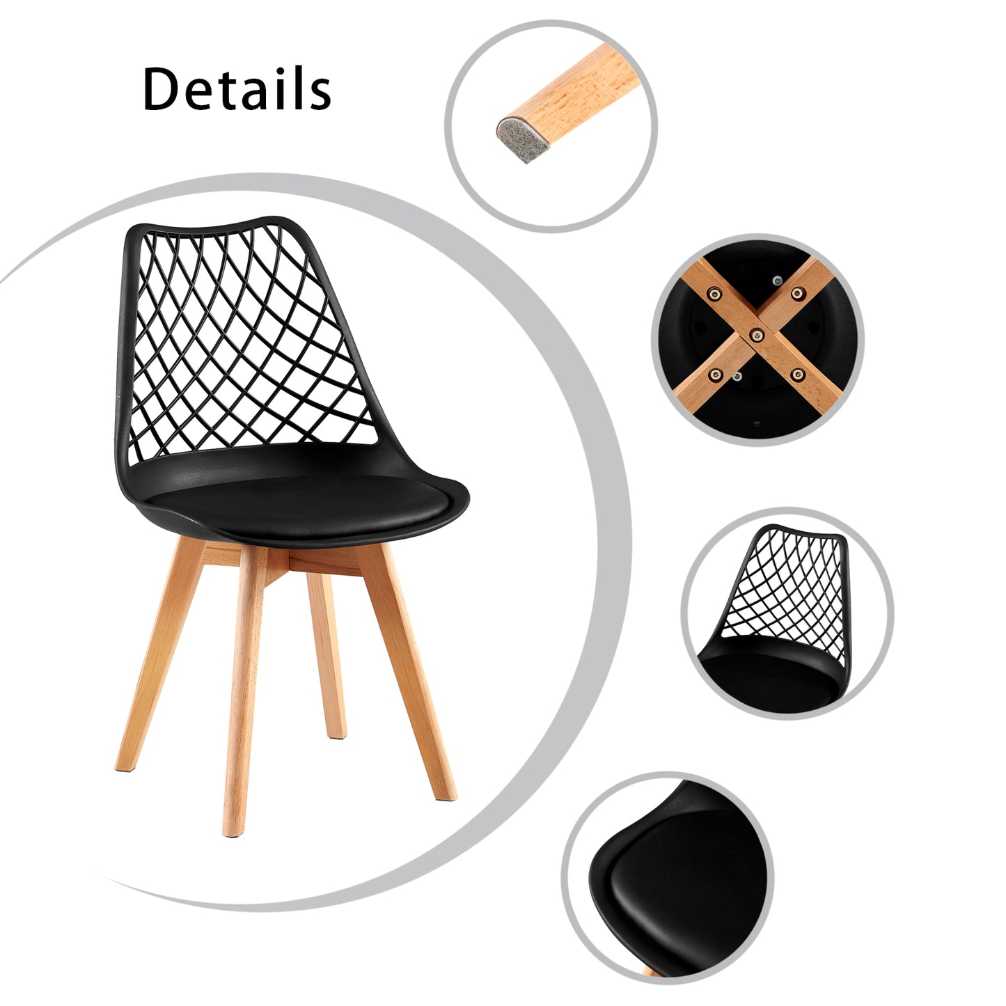 【MYSTERY BOX】 Zufälliges Designer-Stuhl-Set mit 4 Stück – nur 80 €! (Wert 86–110 €+) – Kostenloser Versand