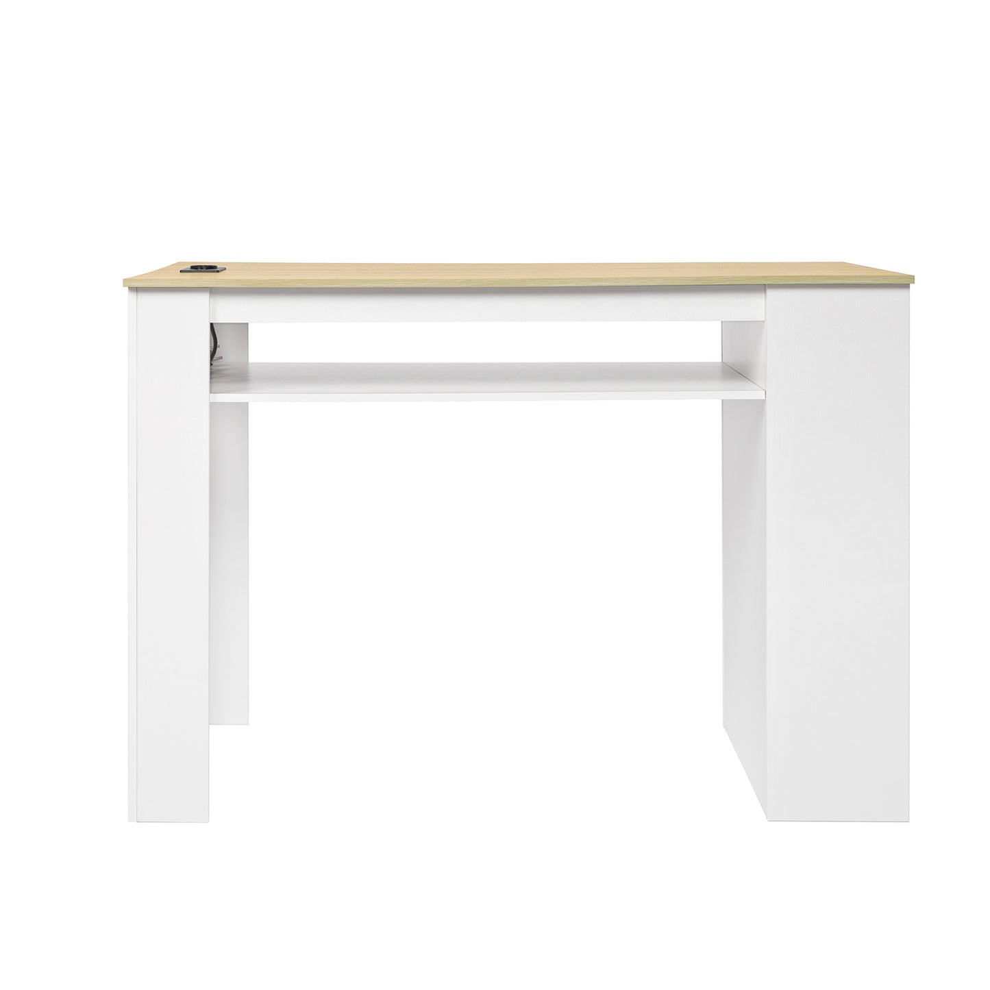 TURLEY Moderner Bartisch Schreibtisch mit Fächern - Schwarz/Weiß