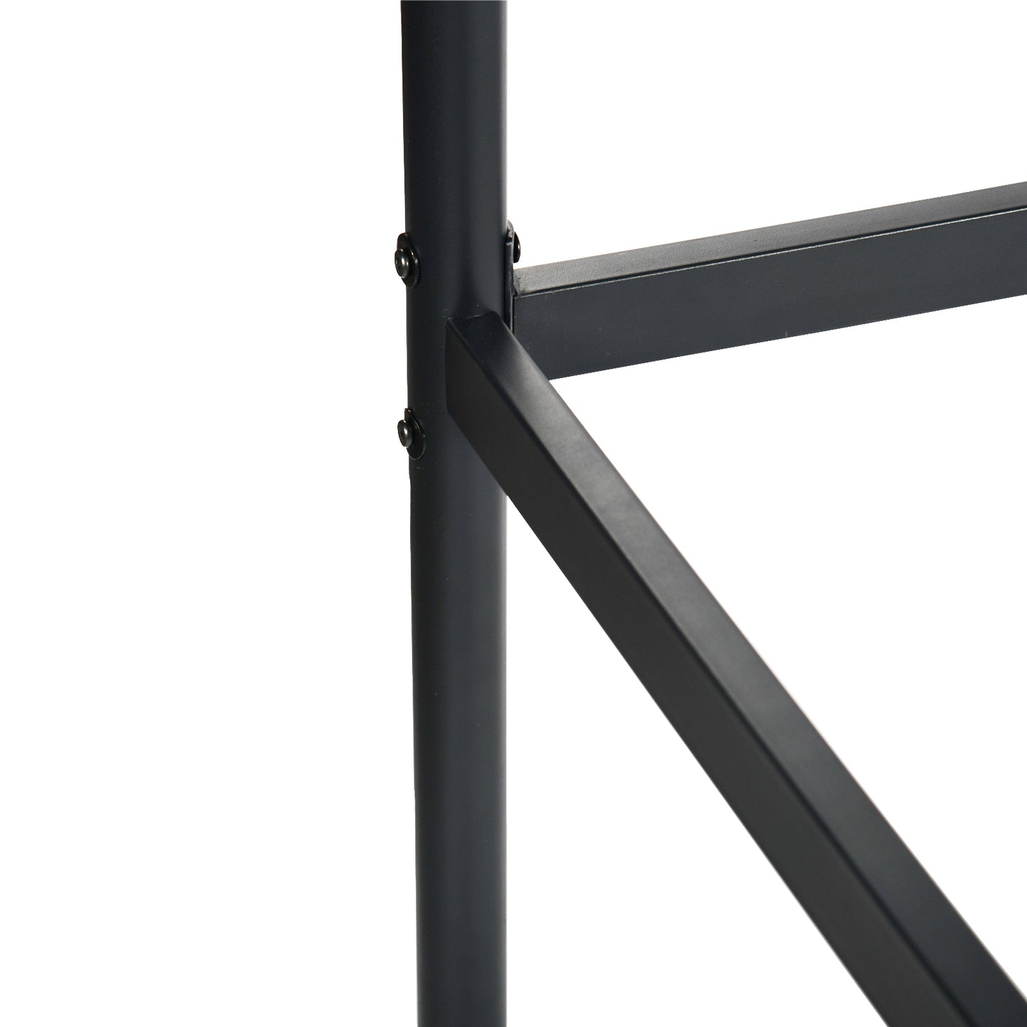 Loft Metallbettgestell mit Integrierter Leiter Schwarz - WALDO