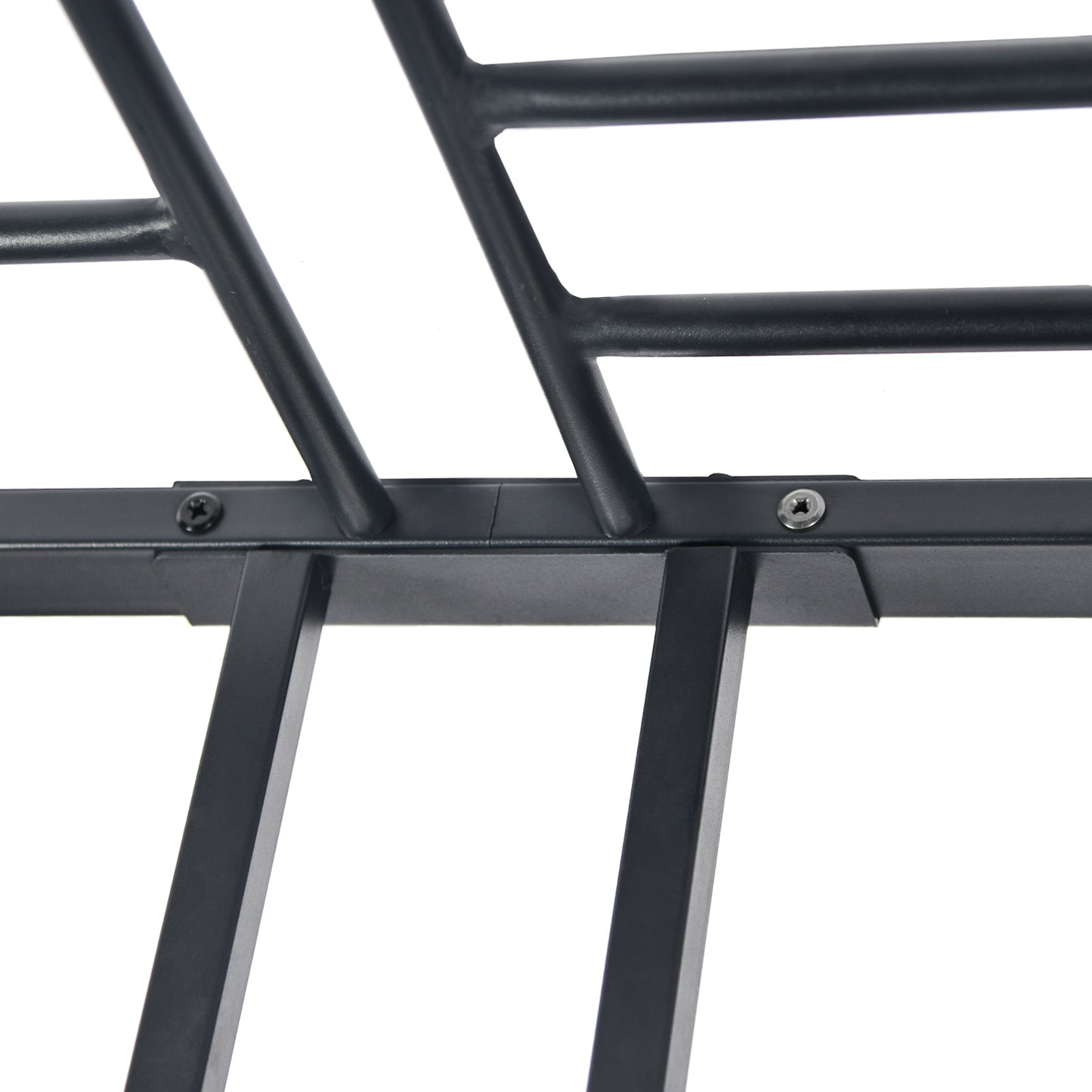 Loft Metallbettgestell mit Integrierter Leiter Schwarz - WALDO