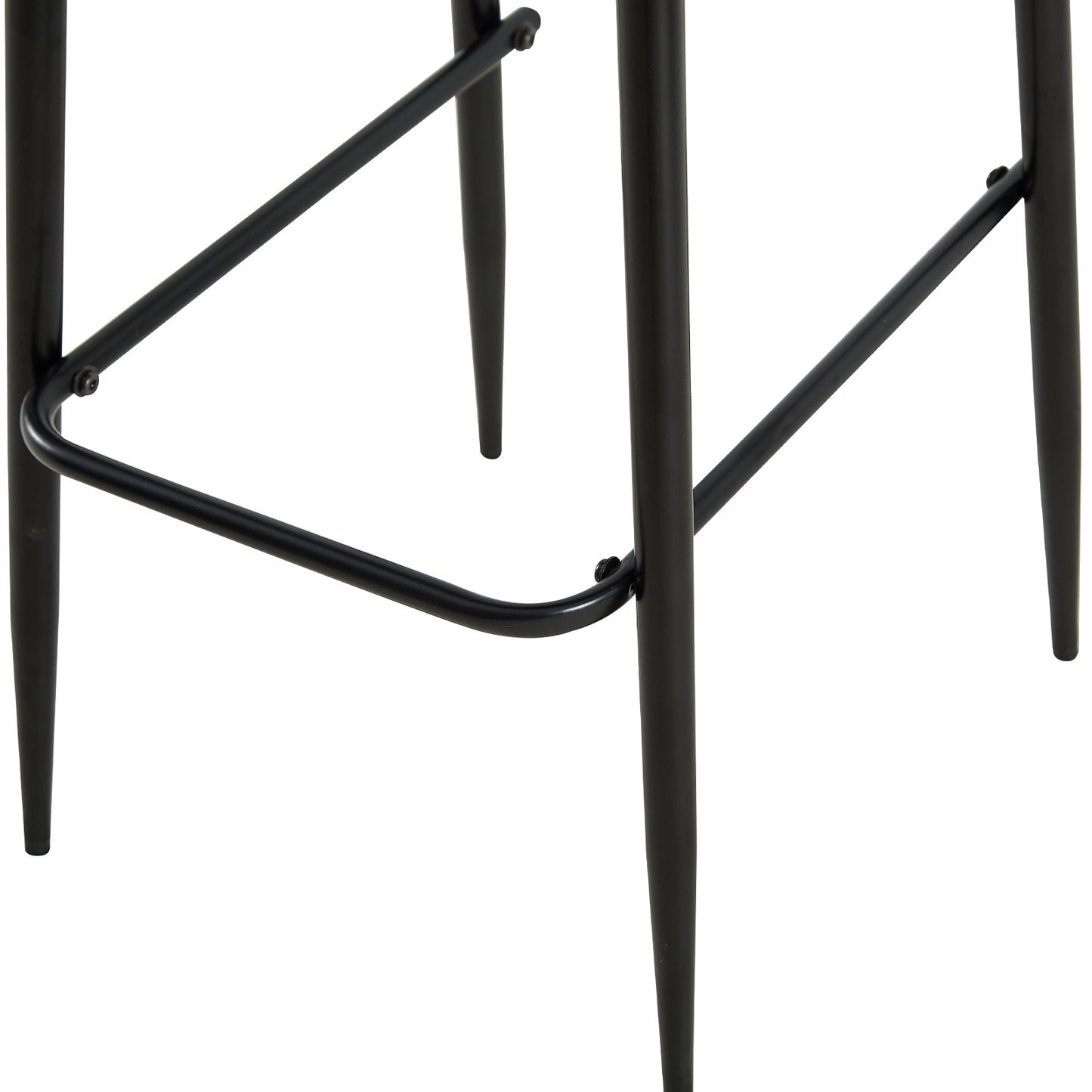 Moderner Barstuhl im Industriestil aus Eisen, atmungsaktive, hohle Rückenlehne, 4er-Set – Schwarz/Weiß