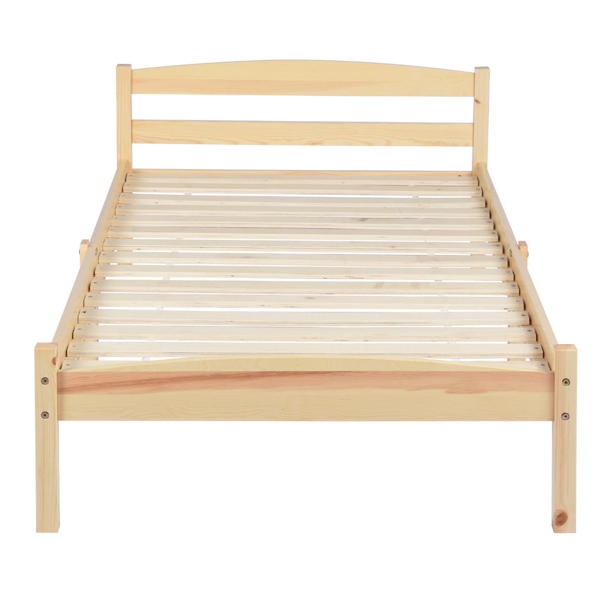 BIGLIA Einzel-/Doppelbett aus Holz 96 * 198 cm/146 * 198 cm - Holzfarbe