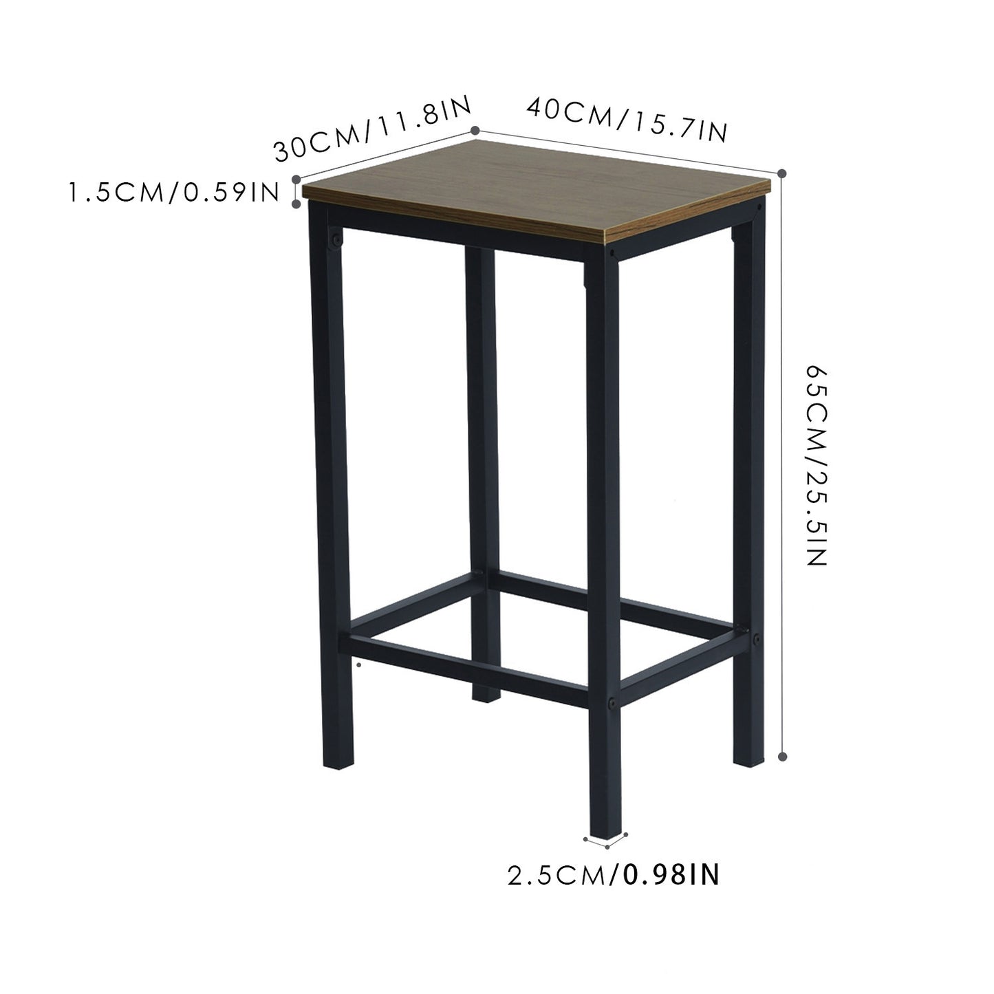 FAIRMAN Bartisch und 4 Stühle – Grau