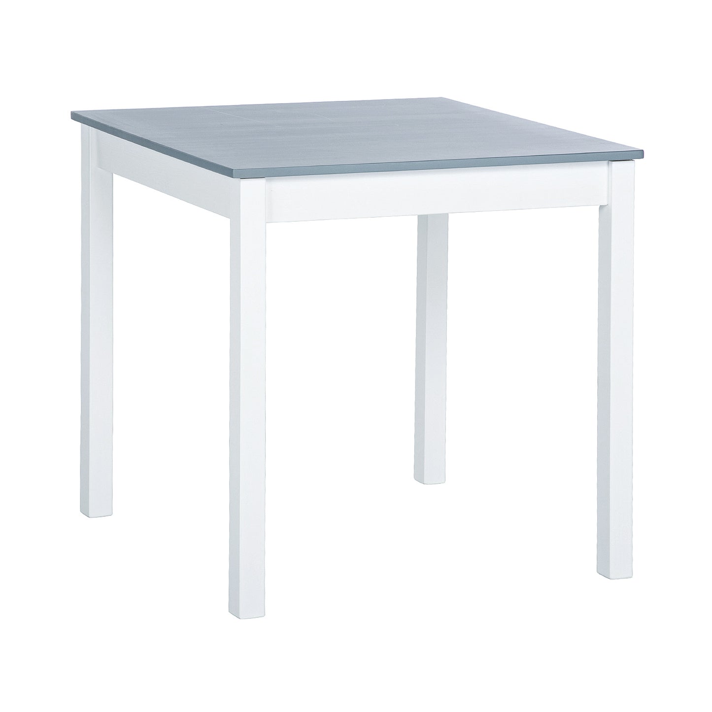 LILAC Esstisch mit 2 St¨¹hlen Set 74 * 74 * 73cm - Wei?/Grau/Braun