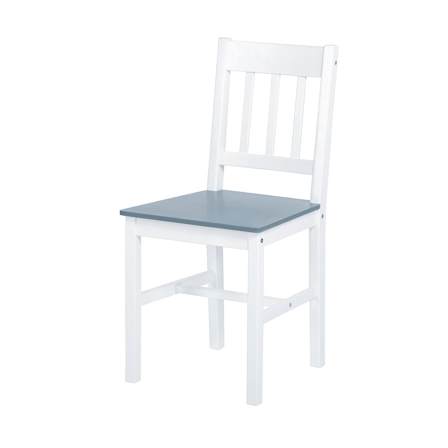 LILAC Esstisch mit 2 St¨¹hlen Set 74 * 74 * 73cm - Wei?/Grau/Braun