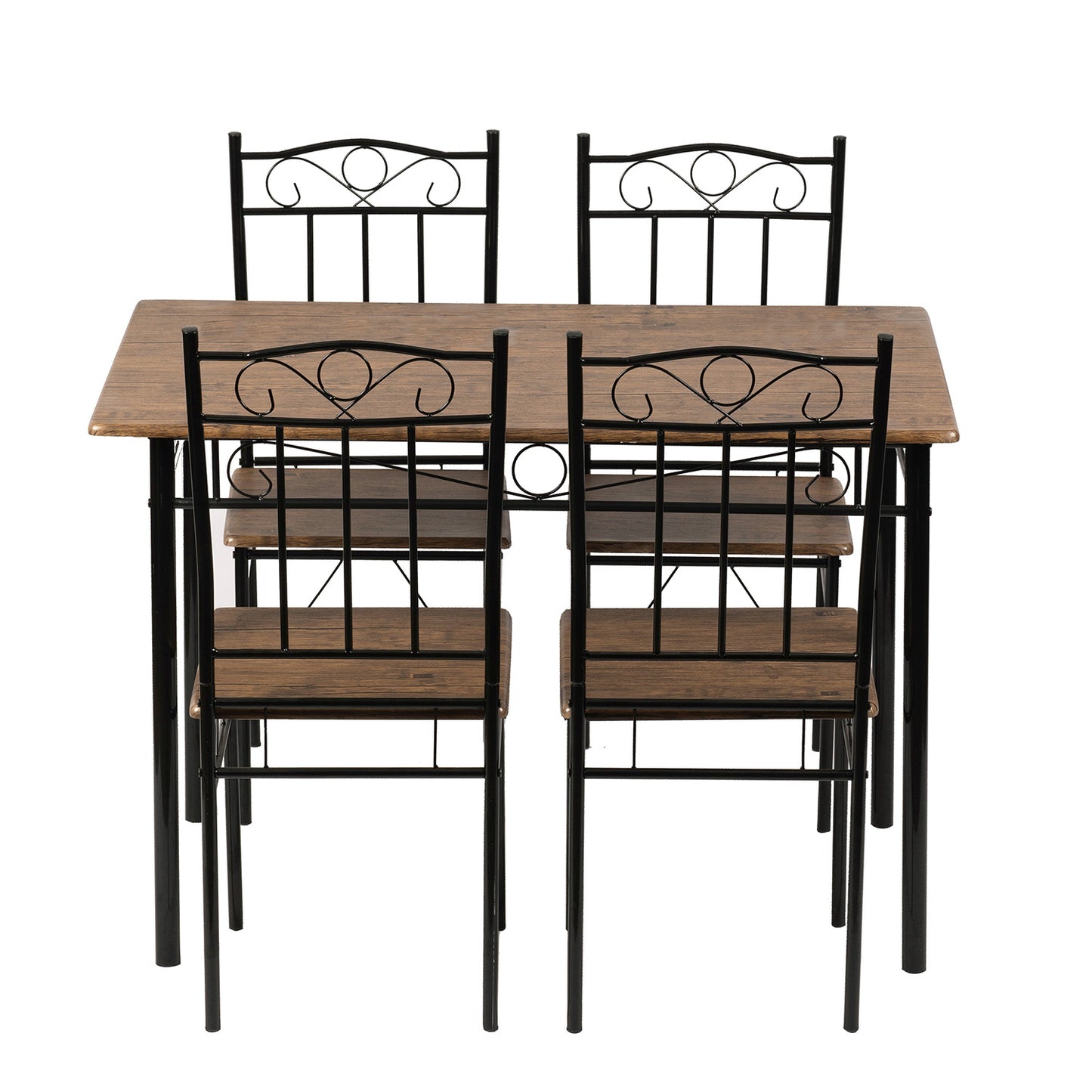NORSEMAN 5-teilige Essgruppe, Rechteckiger Esstisch mit 4 St¨¹hlen 109*69*75cm - Farben erh?ltlich