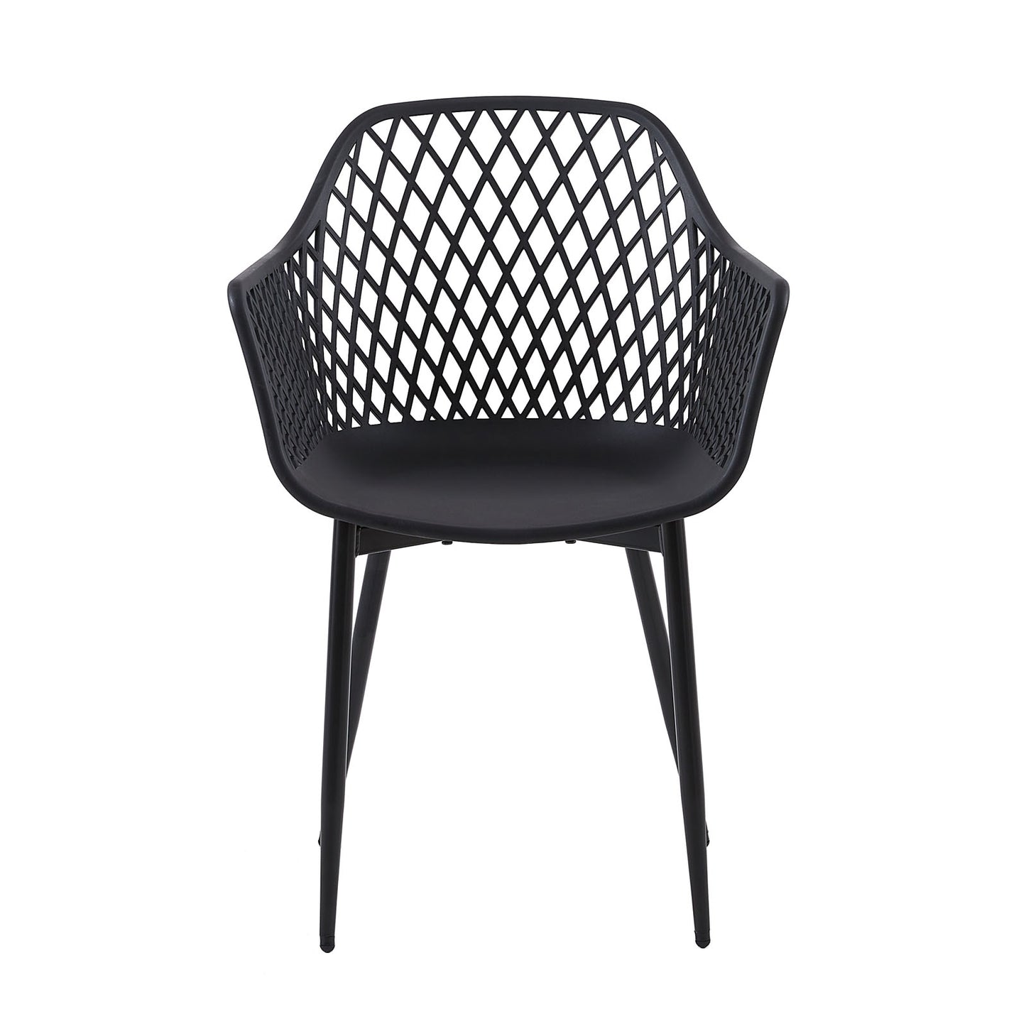 ROME Esszimmerst¨¹hle mit Metallbeine, Retro Design Hohler Stuhl - Schwarz