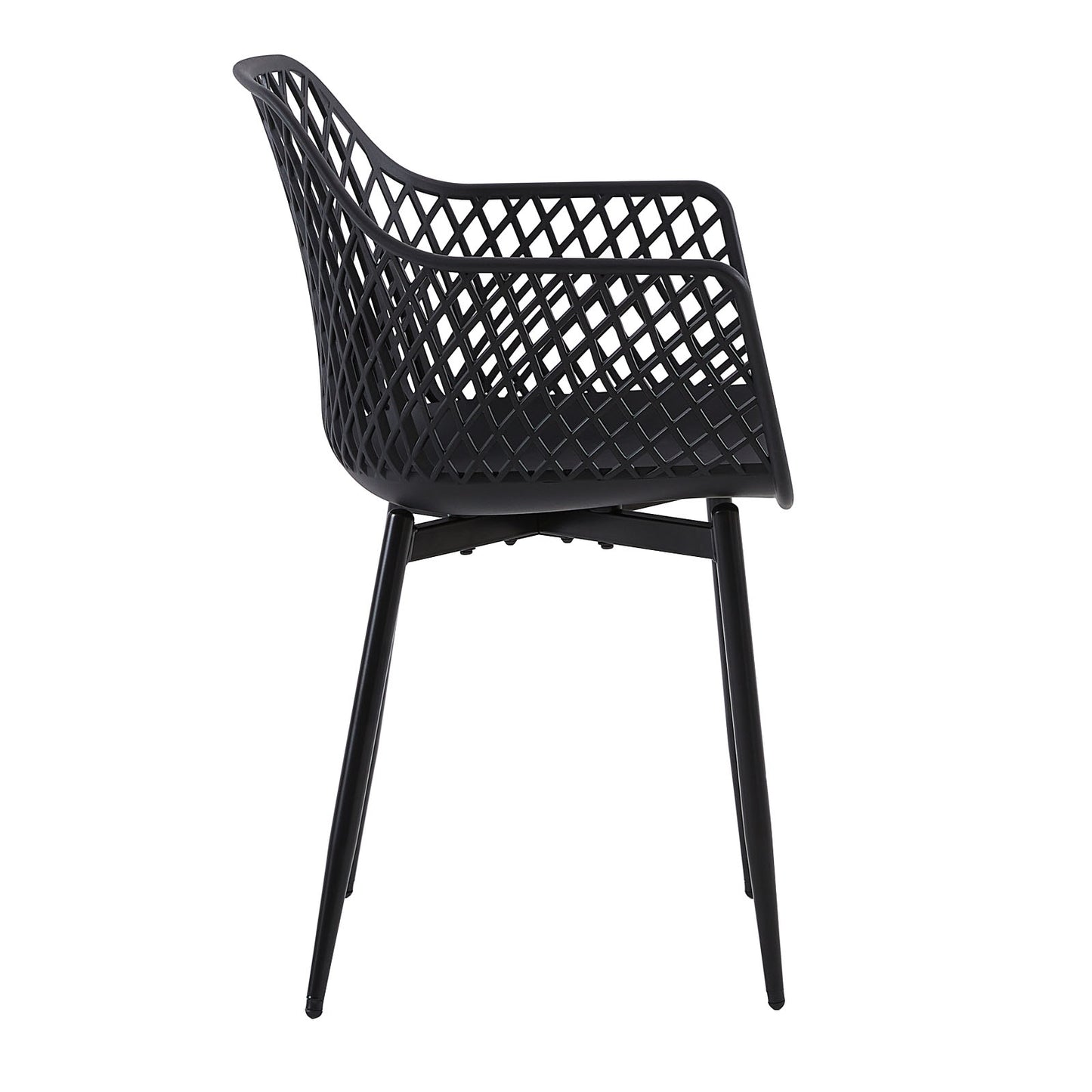 ROME Esszimmerst¨¹hle mit Metallbeine, Retro Design Hohler Stuhl - Schwarz