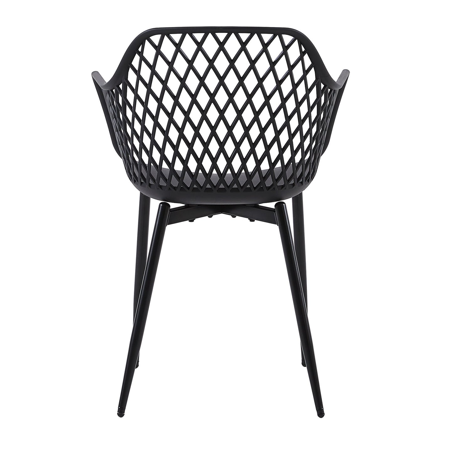 ROME Esszimmerst¨¹hle mit Metallbeine, Retro Design Hohler Stuhl - Schwarz