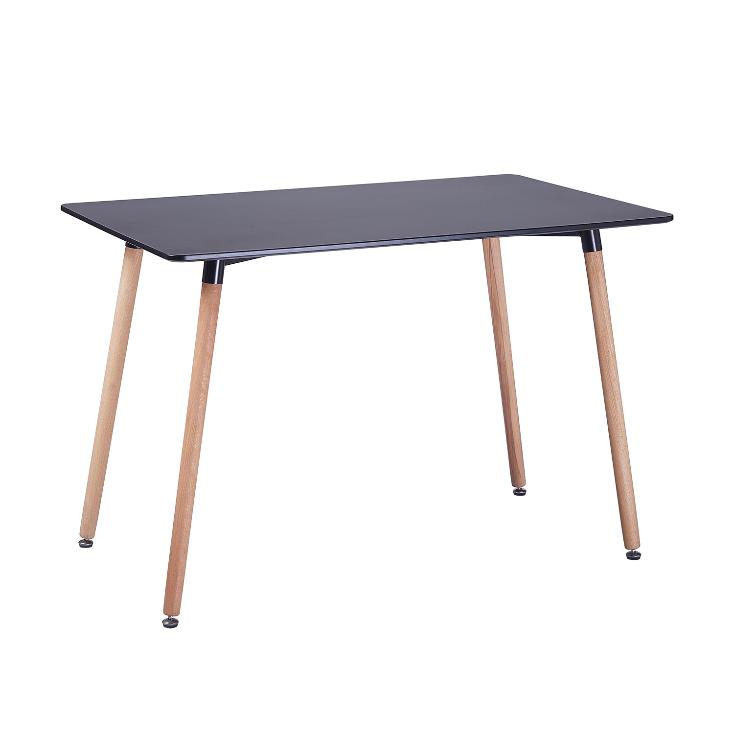 SAGE Rechteckiger Esstische aus MDF mit Buchenbeinen 110 * 70 * 72 cm - Schwarz/Wei?