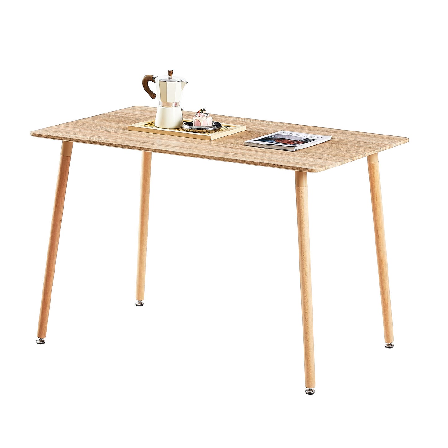 SAGE Rechteckiger MDF-Esstisch im skandinavischen Stil, 110 x 70 x 74 cm, Eichenfarbe