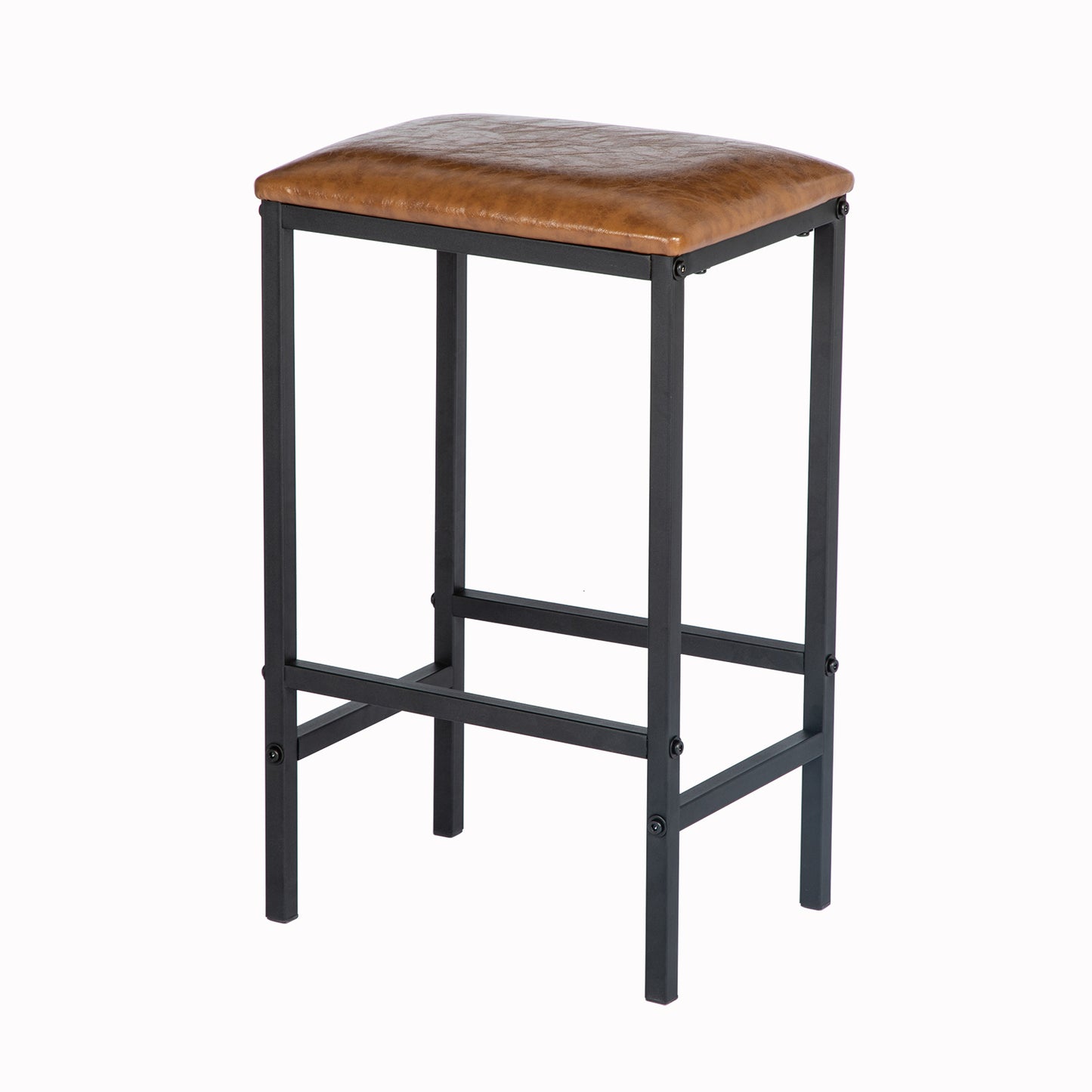 Set aus Esstisch und Stühlen – 1 moderner Tisch aus Naturleder + 4 Stühle