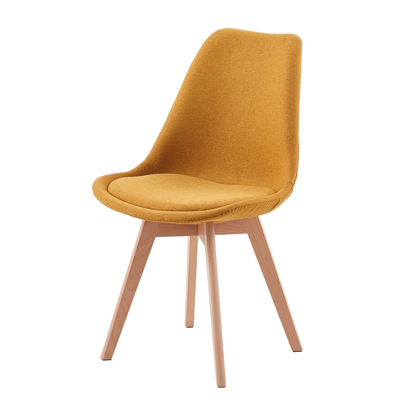 TULIP Stoff Esszimmerst¨¹hle mit Buche Bein - Grau/Gelb
