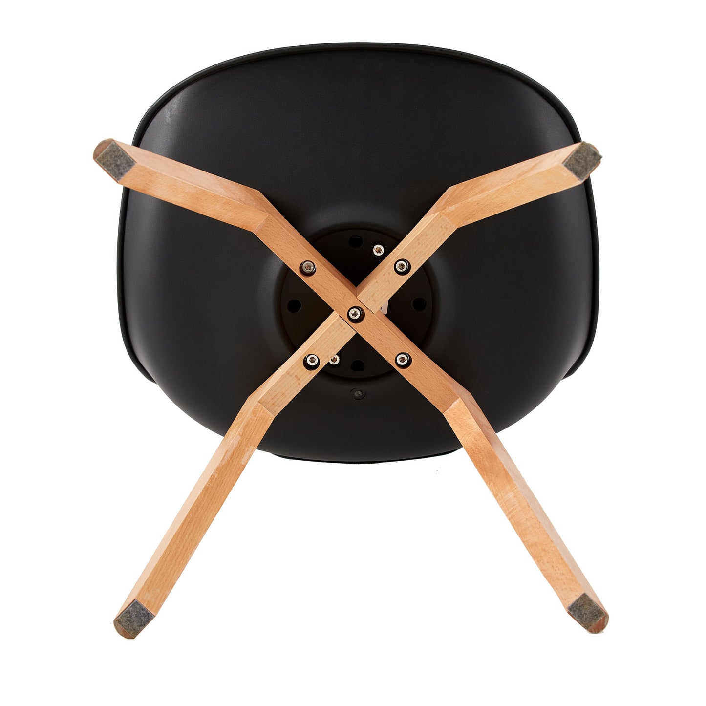 TULIP PP Esszimmerst¨¹hle mit Buche Bein, Moderne Design Gepolsterter Stuhl - Schwarz Braun