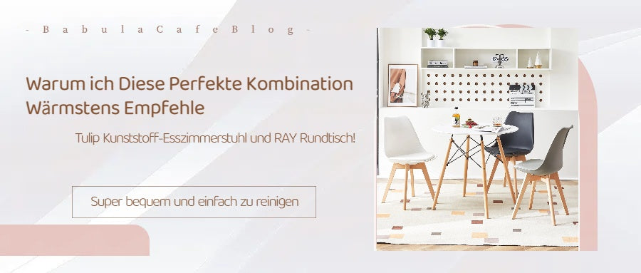 Warum ich Diesen Tulpen-Esszimmerstuhl aus Kunststoff als Perfekte Ergänzung Zum Runden RAY-Tisch Wärmstens Empfehle!