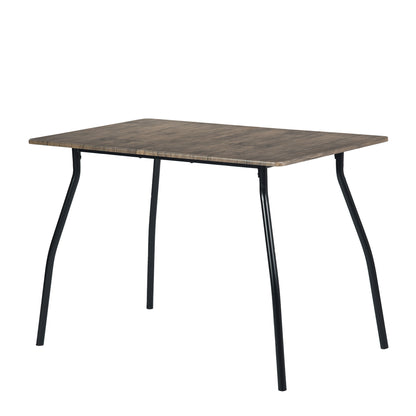 REEDER Modulares Tisch- und 4 Stühle Set - Eiche/Schwarz