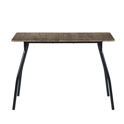 REEDER Modulares Tisch- und 4 Stühle Set - Eiche/Schwarz