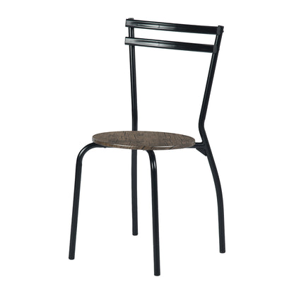 REEDER Modulares Tisch- und 4 Stühle Set - Eiche/Schwarz